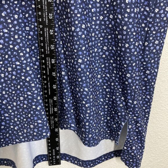 RLX Ralph Lauren Polo Shirt Mens Extra Large Navy Blue Floral Golf Performance - Picture 7 of 15